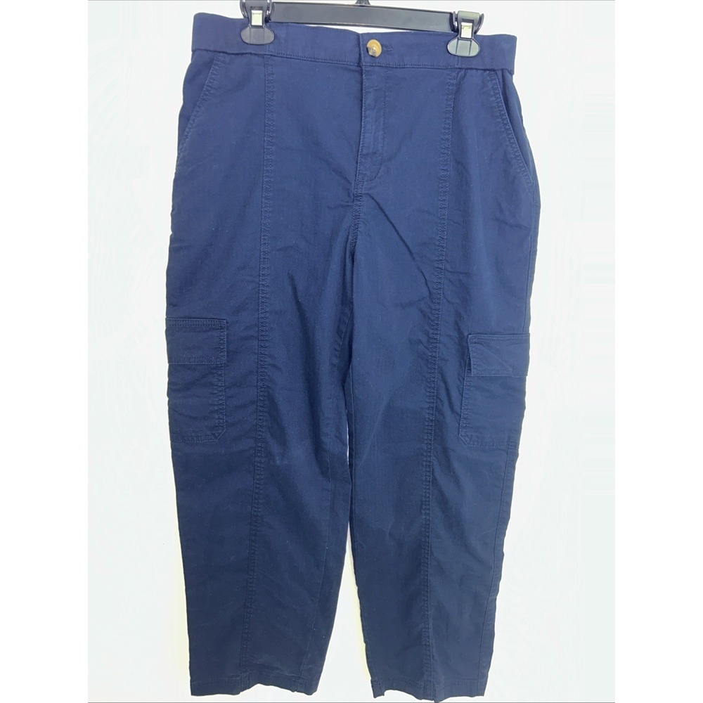 Style & Company Cargo‎ Women's 12 Navy Blue Side Back And Front Pocket